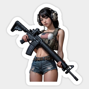 Tactical Girl Sticker